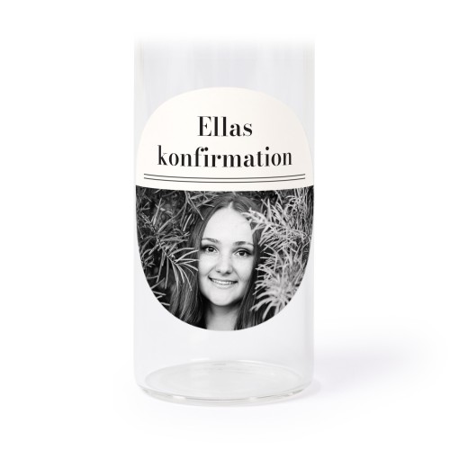 Glasrör med kork och runda klistermärken - 12 st