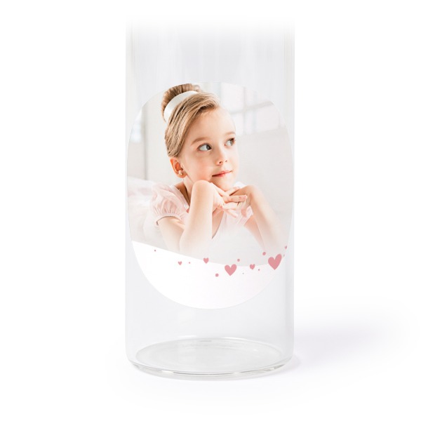 Glass tube with cork and round stickers - 12 pcs Glass tube with cork and round stickers - 12 pcs