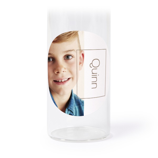 Glass tube with cork and round stickers - 12 pcs Glass tube with cork and round stickers - 12 pcs