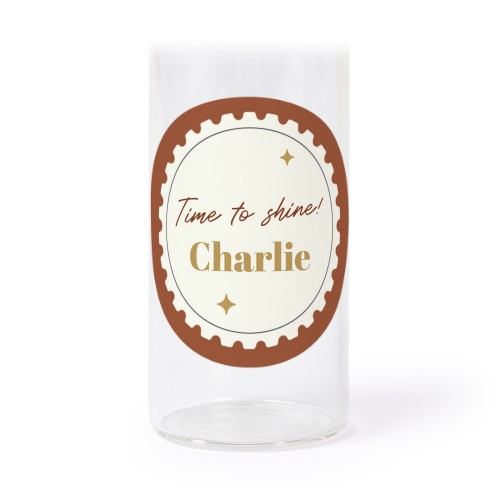 Tubes en verre avec autocollants ronds - lot de 12s