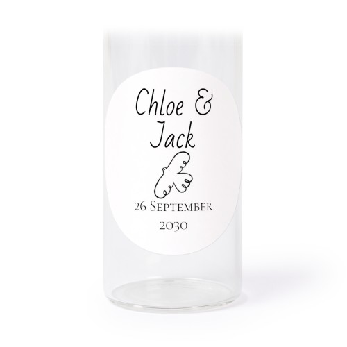 Tubes en verre avec autocollants ronds - lot de 12s