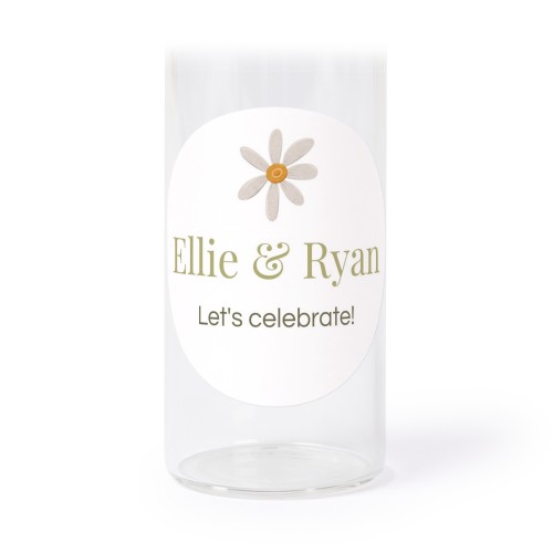 Glasrör med kork och runda klistermärken - 12 st