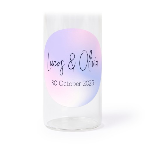 Glassrør med kork og runde klistremerker - 12 stk Glassrør med kork og runde klistremerker - 12 stk