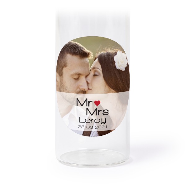 Mini-Glasröhrchen Set mit runden Fotostickern - 12 Stk.