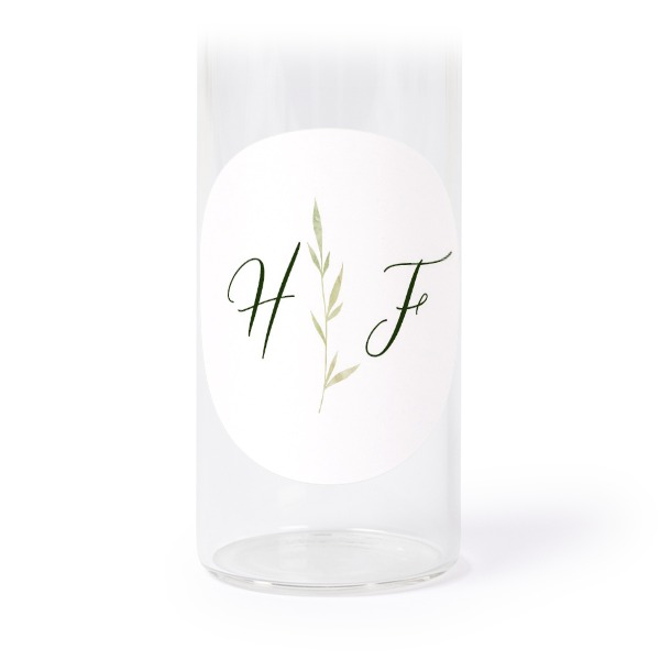 Tubes en verre avec autocollants ronds - lot de 12s
