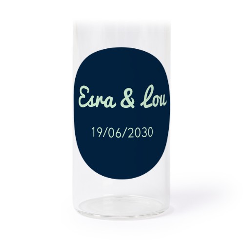 Tubes en verre avec autocollants ronds - lot de 12s Tubes en verre avec autocollants ronds - lot de 12s