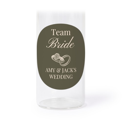 Glazen buisjes met ronde stickers - set van 12 Glazen buisjes met ronde stickers - set van 12