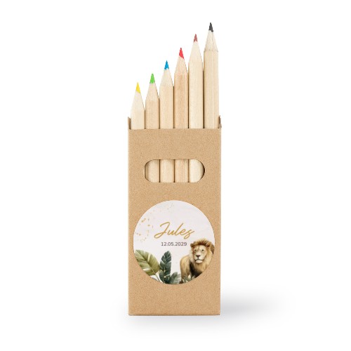 Colored Pencils Sticker Round - set of 12 Colored Pencils Sticker Round - set of 12
