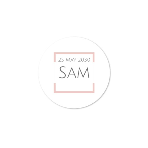 Text On Colored Frame Square