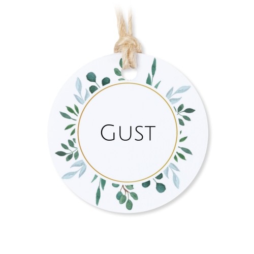 Små tygpåsar med rund etikett - 12 st