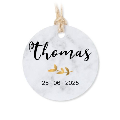 Small cotton bags with Round Label - set of 12