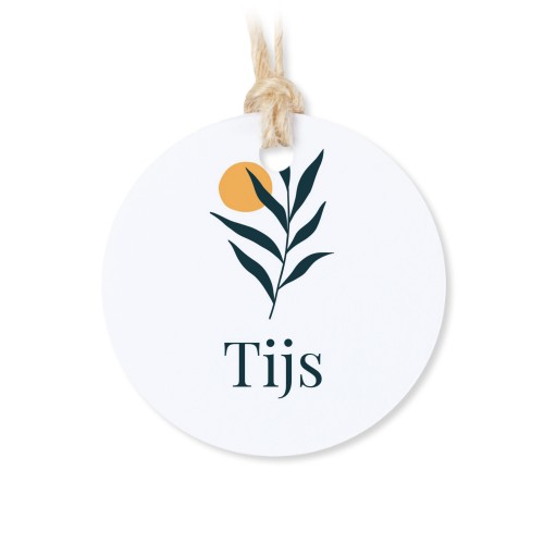 Sachets en coton avec étiquette ronde (lot de 12)