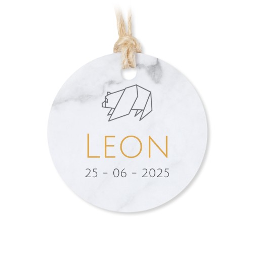 Små tygpåsar med rund etikett - 12 st