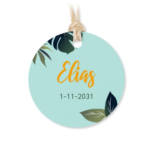 Små tygpåsar med rund etikett - 12 st