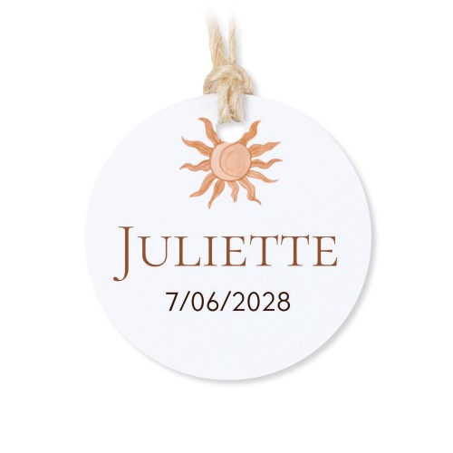 Sachets en coton avec étiquette ronde (lot de 12)