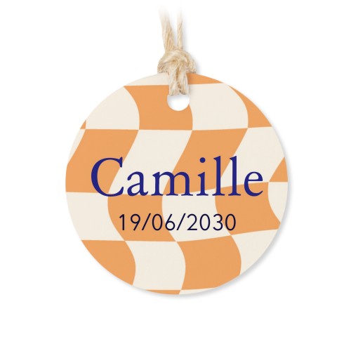 Small cotton bags with Round Label - set of 12