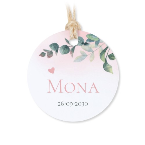 Kleine Baumwollbeutel mit rundem Etikett – 12er-Set