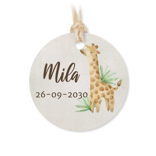 Sachets en coton avec étiquette ronde (lot de 12)