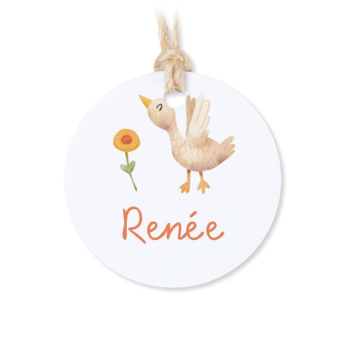 Sachets en coton avec étiquette ronde (lot de 12)