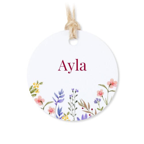 Small cotton bags with Round Label - set of 12