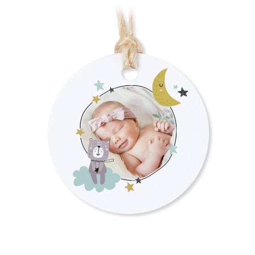 Sachets en coton avec étiquette ronde (lot de 12)