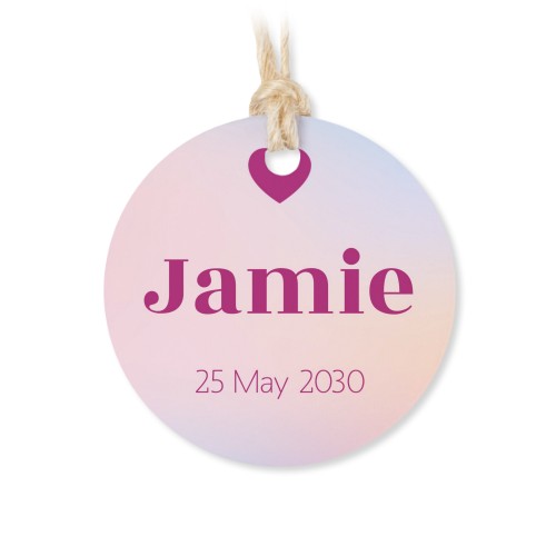 Small cotton bags with Round Label - set of 12