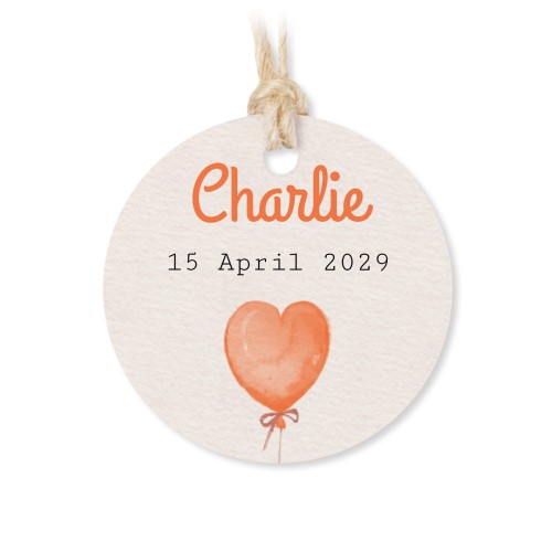 Små tygpåsar med rund etikett - 12 st