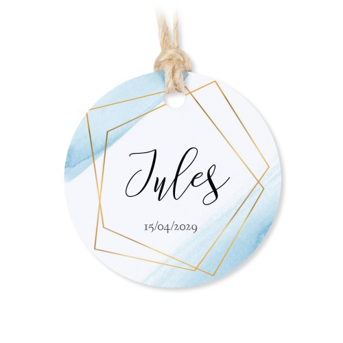 Small cotton bags with Round Label - set of 12