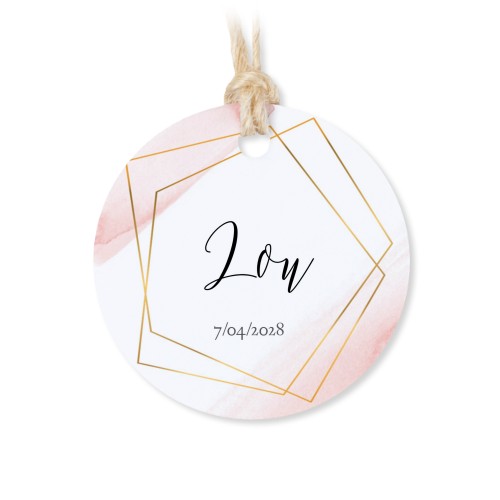 Snoepzakje katoen met rond label - set van 12