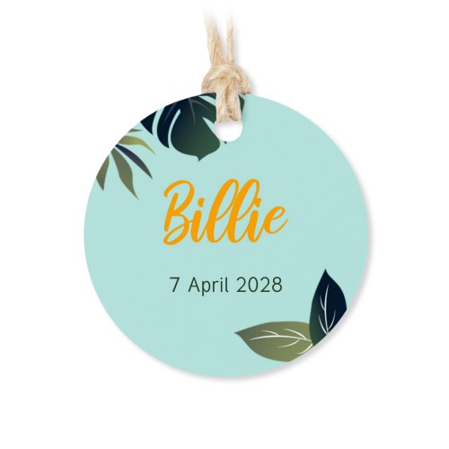 Små tygpåsar med rund etikett - 12 st