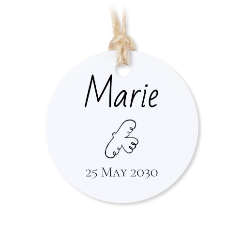 Small cotton bags with Round Label - set of 12