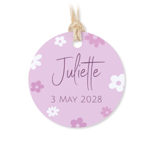 Small cotton bags with Round Label - set of 12