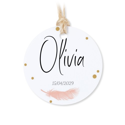 Sachets en coton avec étiquette ronde (lot de 12)