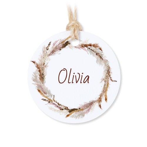 Kleine Baumwollbeutel mit rundem Etikett – 12er-Set