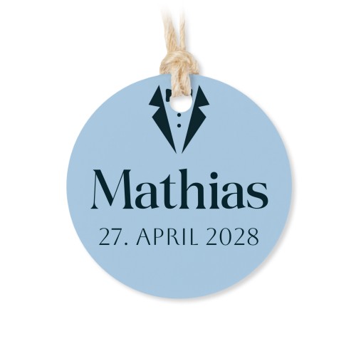 Små tøyposer med rund etikett - 12 stk Små tøyposer med rund etikett - 12 stk