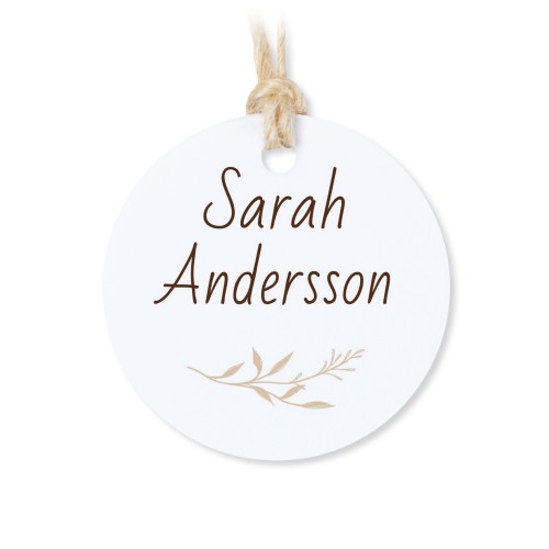 Small cotton bags with Round Label - set of 12