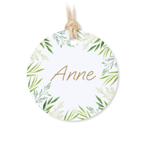 Små tøyposer med rund etikett - 12 stk Små tøyposer med rund etikett - 12 stk