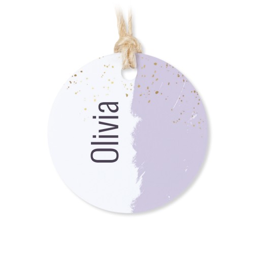 Små stofposer med rund etiket – 12 stk