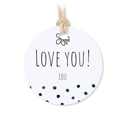 Sachets en coton avec étiquette ronde (lot de 12)