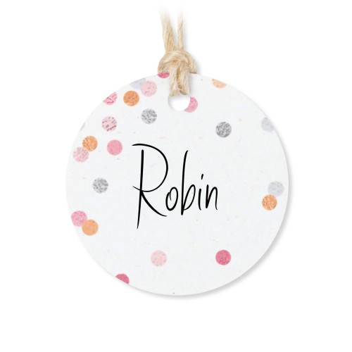 Small cotton bags with Round Label - set of 12 Small cotton bags with Round Label - set of 12