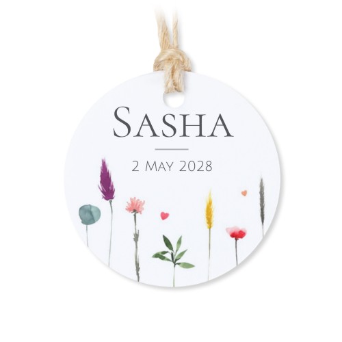 Sachets en coton avec étiquette ronde (lot de 12) Sachets en coton avec étiquette ronde (lot de 12)