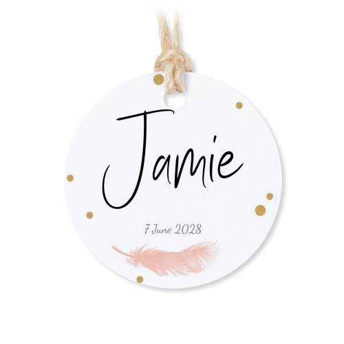 Små tøyposer med rund etikett - 12 stk Små tøyposer med rund etikett - 12 stk