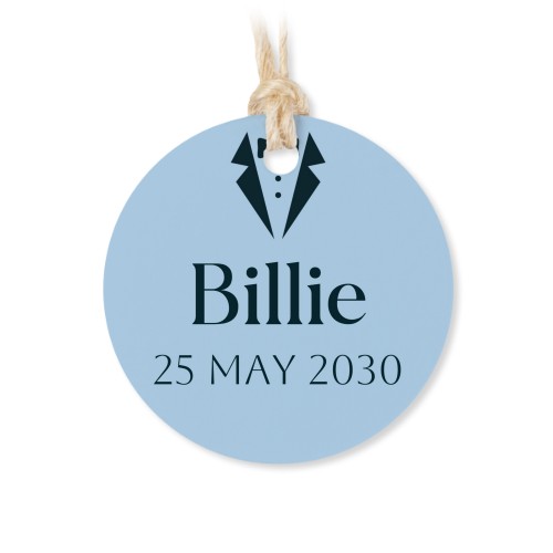 Små  tøyposer med rund etikett  - 12 stk