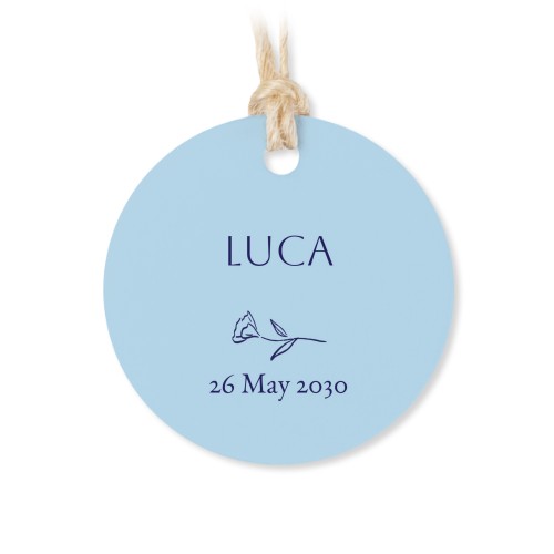 Small cotton bags with Round Label - set of 12