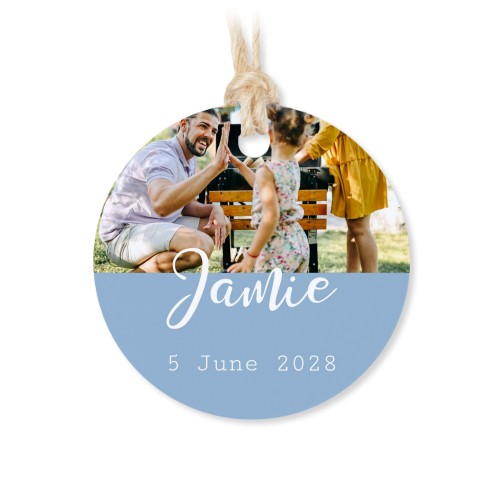 Snoepzakje katoen met rond label - set van 12