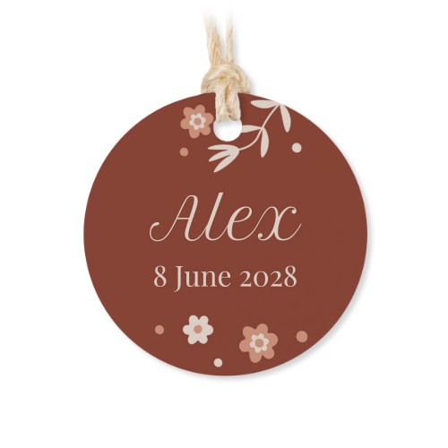 Small cotton bags with Round Label - set of 12