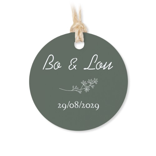 Small cotton bags with Round Label - set of 12