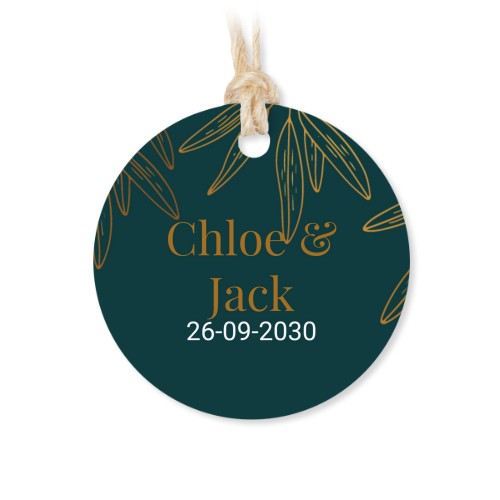 Sachets en coton avec étiquette ronde (lot de 12)