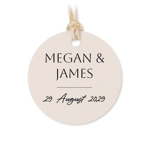 Kleine Baumwollbeutel mit rundem Etikett – 12er-Set Kleine Baumwollbeutel mit rundem Etikett – 12er-Set