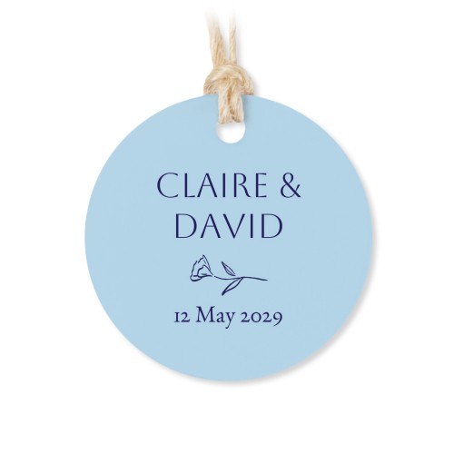 Små tygpåsar med rund etikett - 12 st